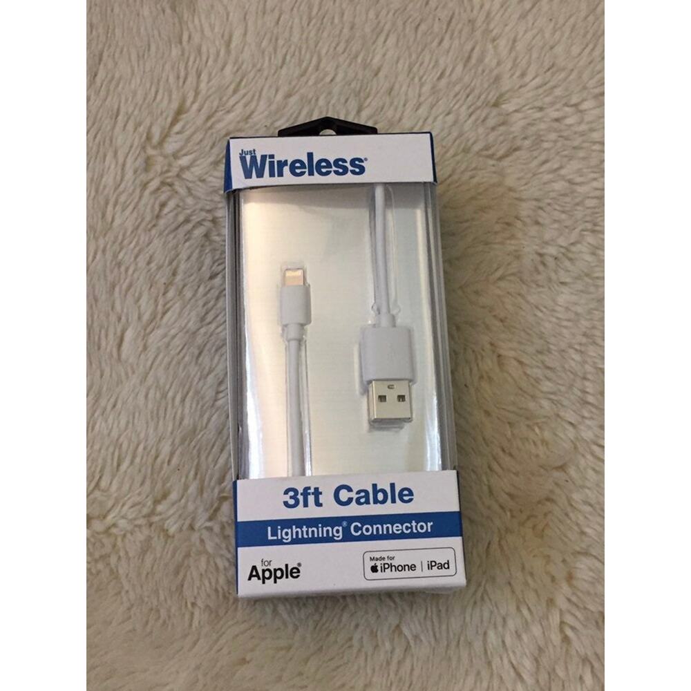 Just Wireless 3ft TPU Lightning to USB-A Cable - white